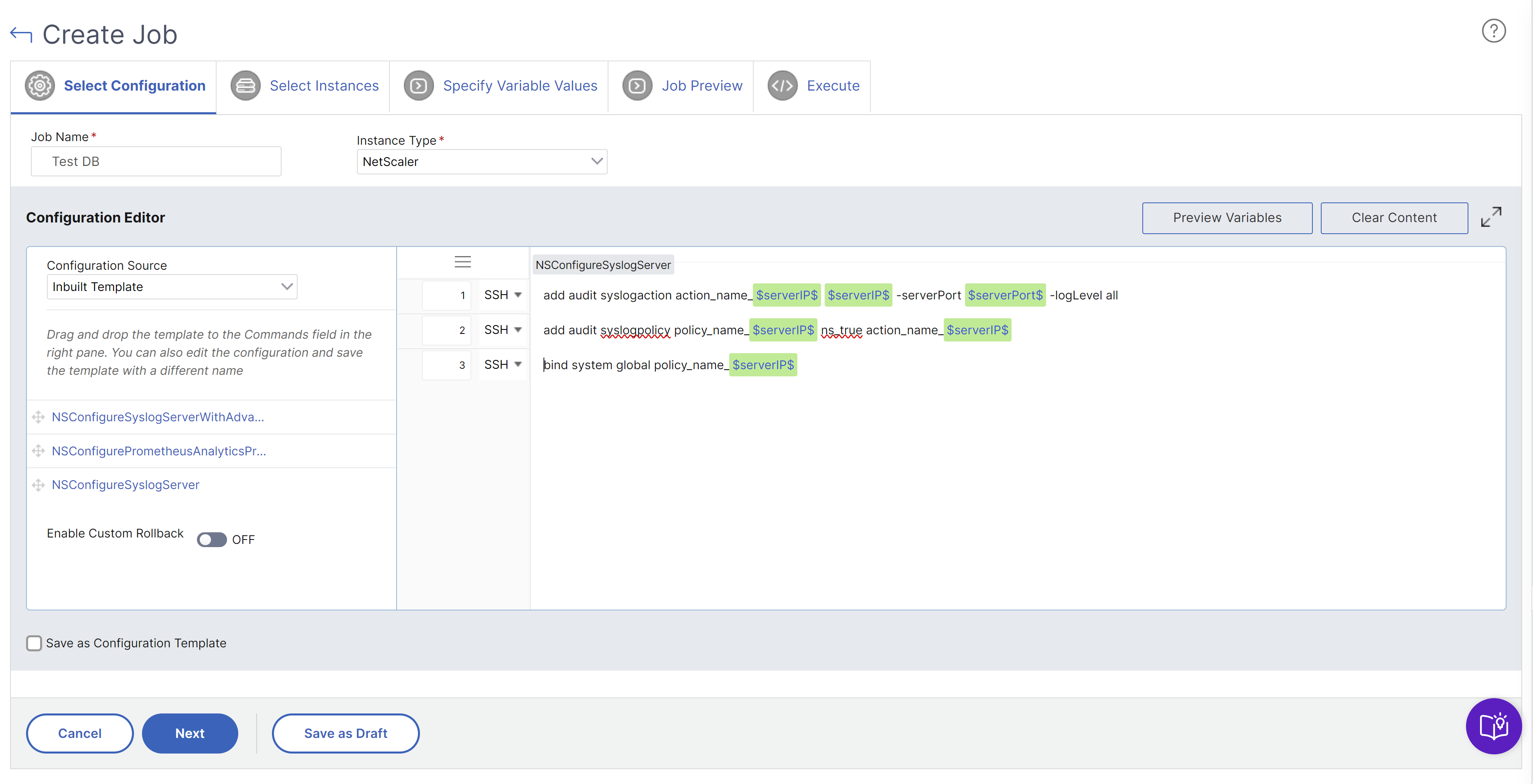 Use built-in templates