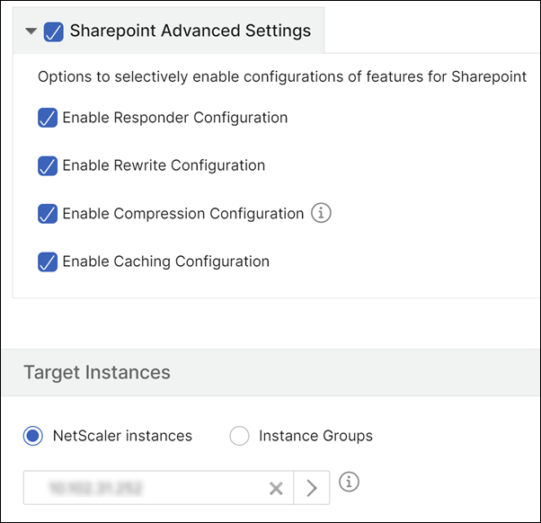 Target instances