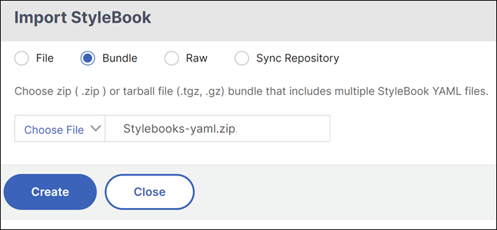 Import a StyleBook bundle