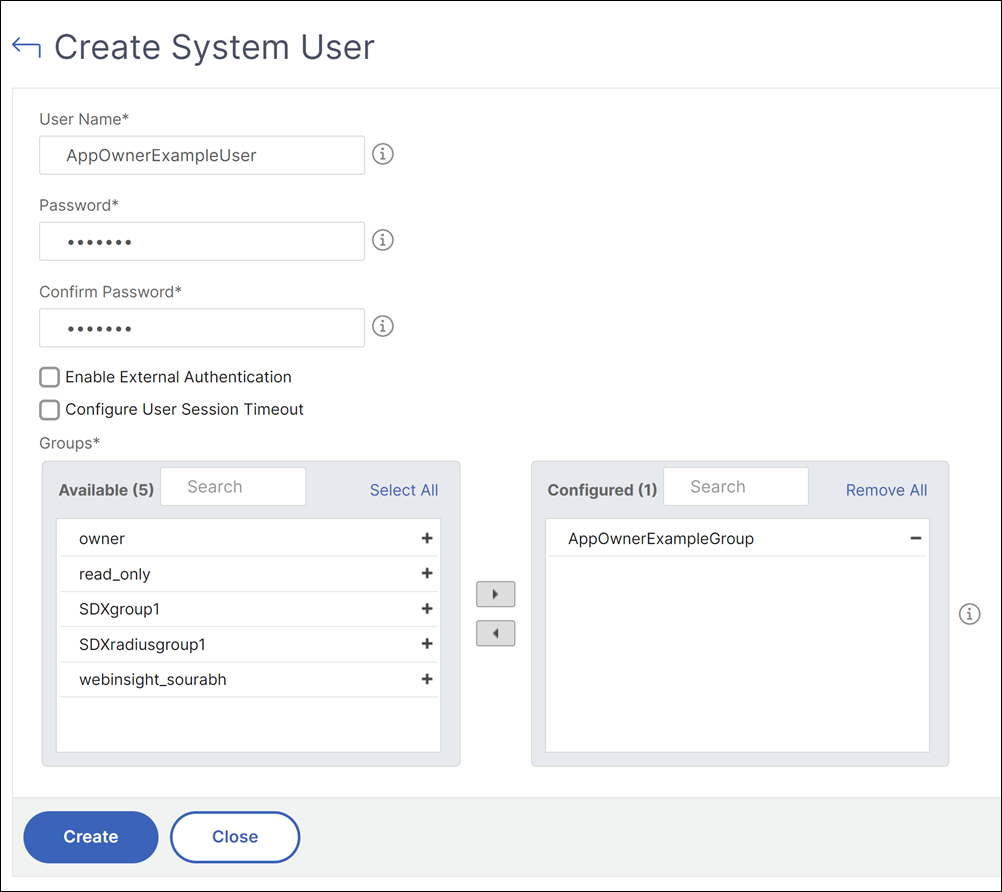 Create users