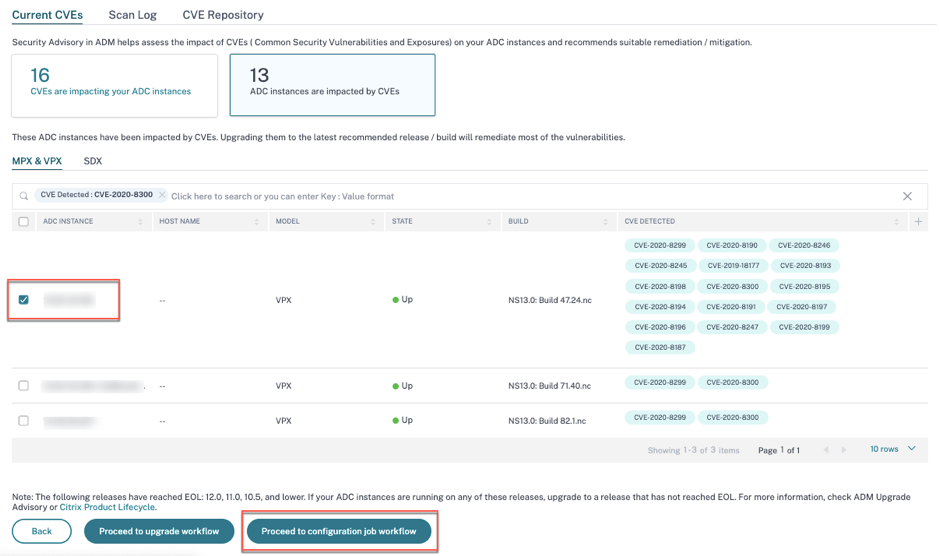 Start a configuration job workflow