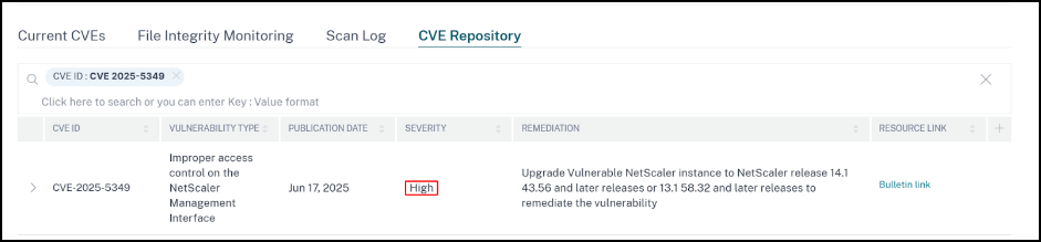 CVE-2025-5349 のセキュリティアドバイザリダッシュボード