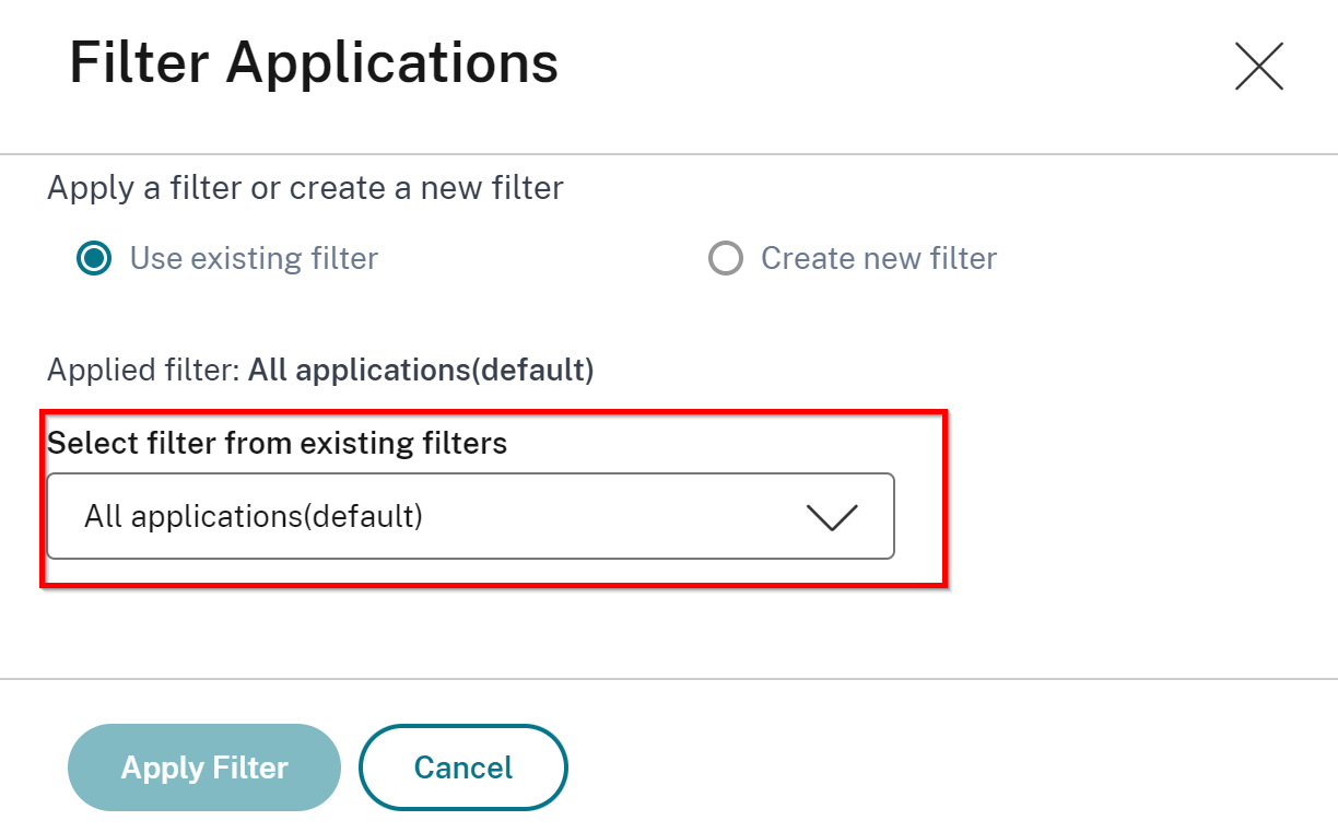 Select filter