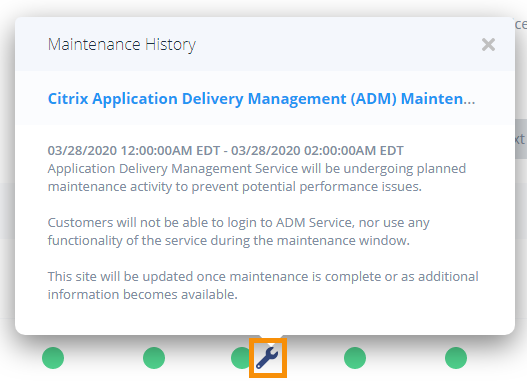 Service health details