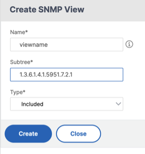 SNMP view