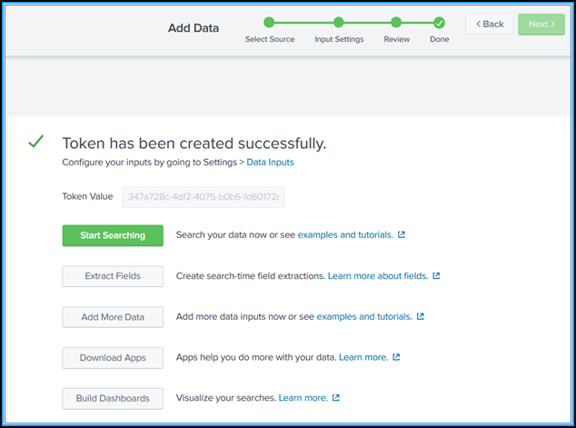 Splunk token
