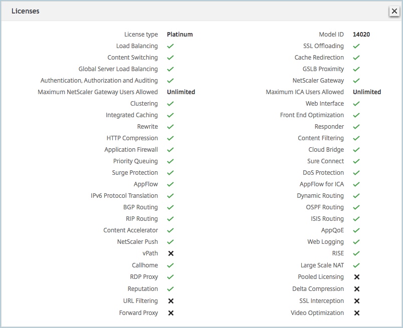 NetScaler features
