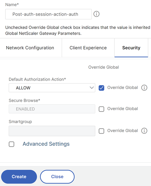 set default authorization action to allow