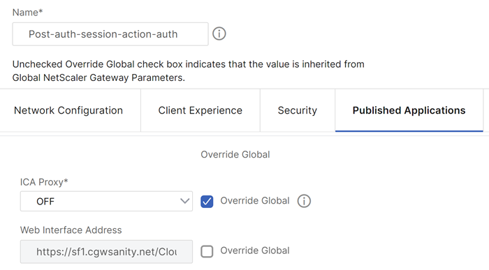 set ICA Proxy to off