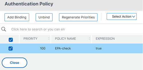 Bind policy2