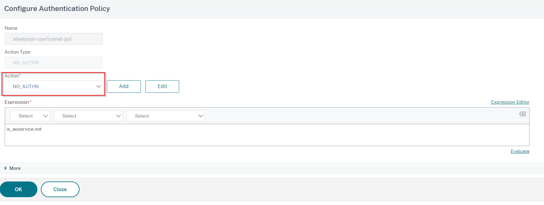 No-auth-policy