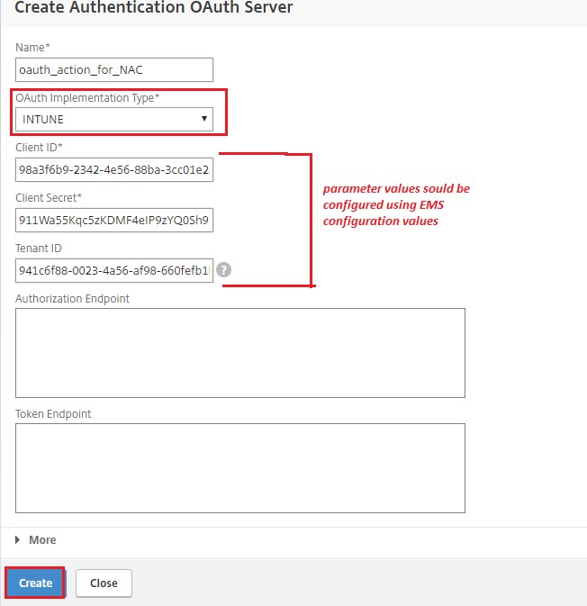 ID and secret for Azure portal