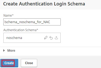 Select authentication schema