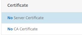 Select a server cert
