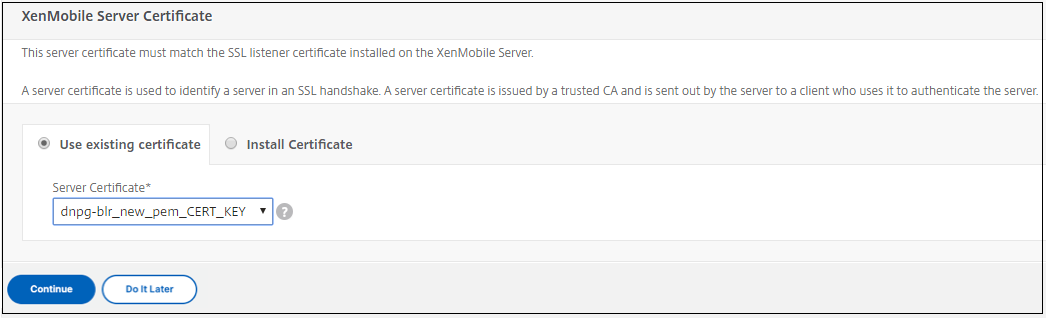 Adding CEM certificate