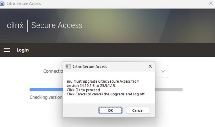 Upgrade prompt