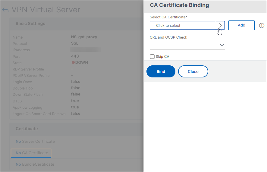 Adding root certificate