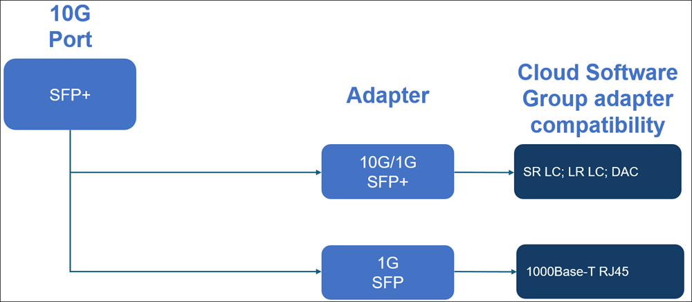 10G port transceiver mapping