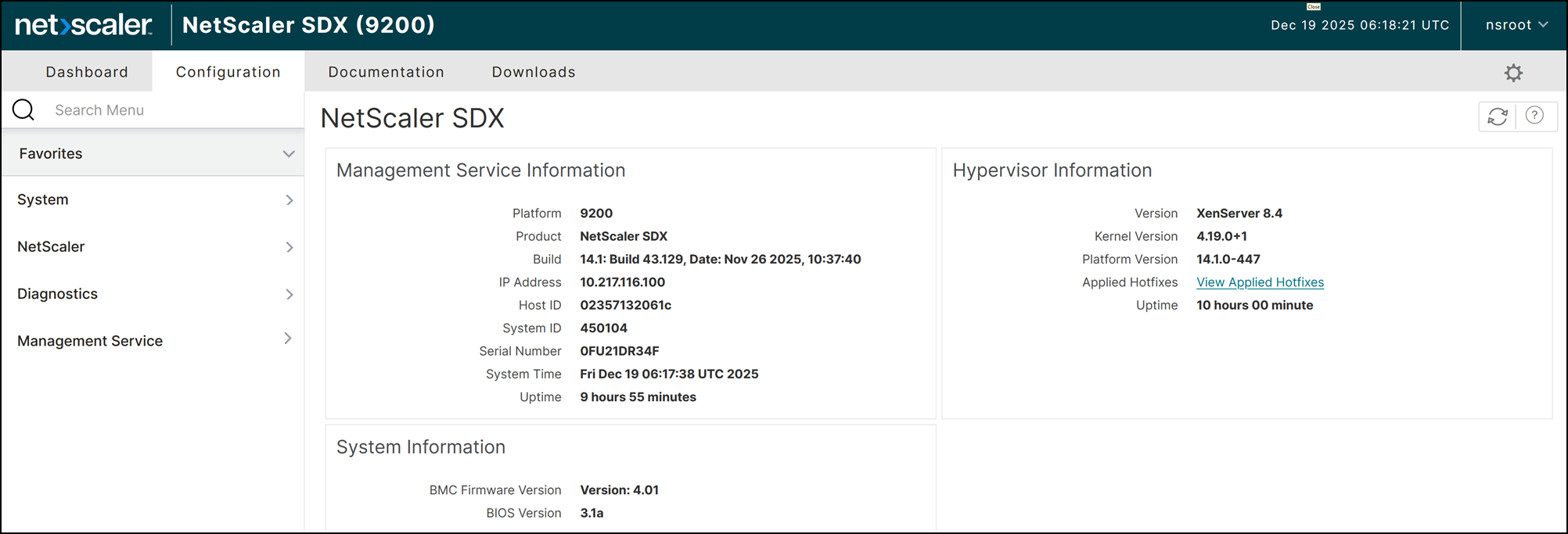 Management Service GUI アクセス検証