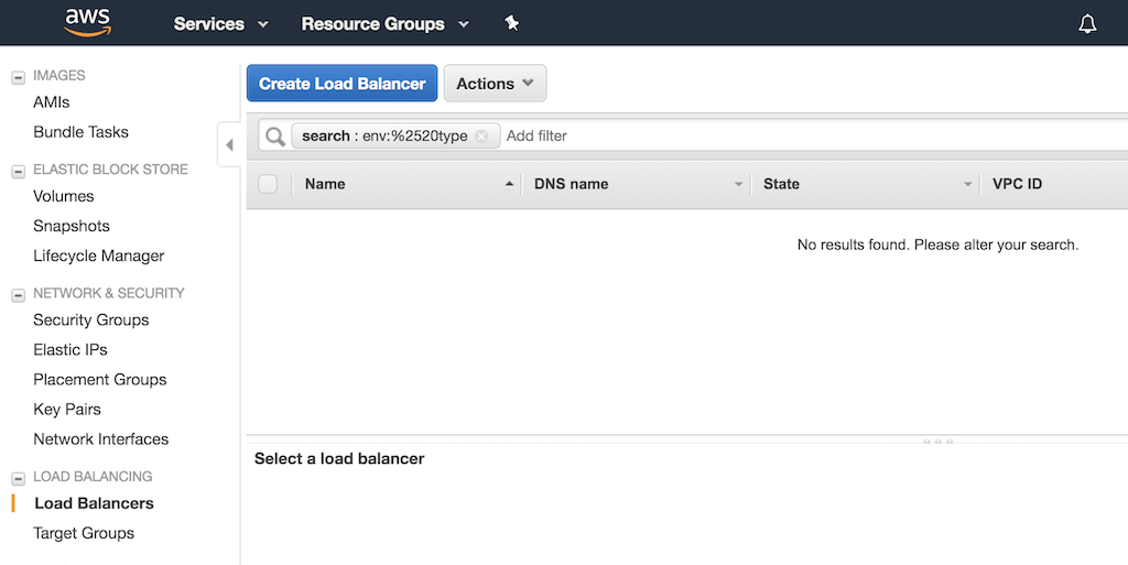 Classic Load Balancer setup