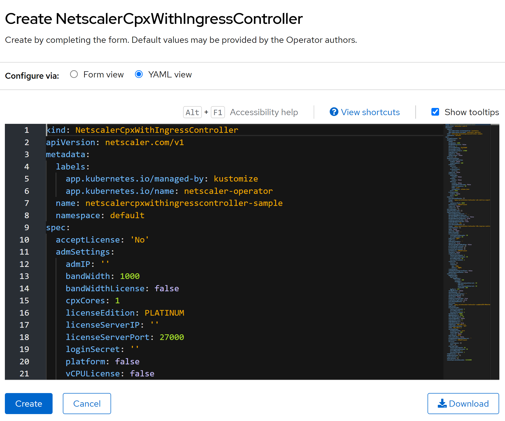 cpx with nsic YAML