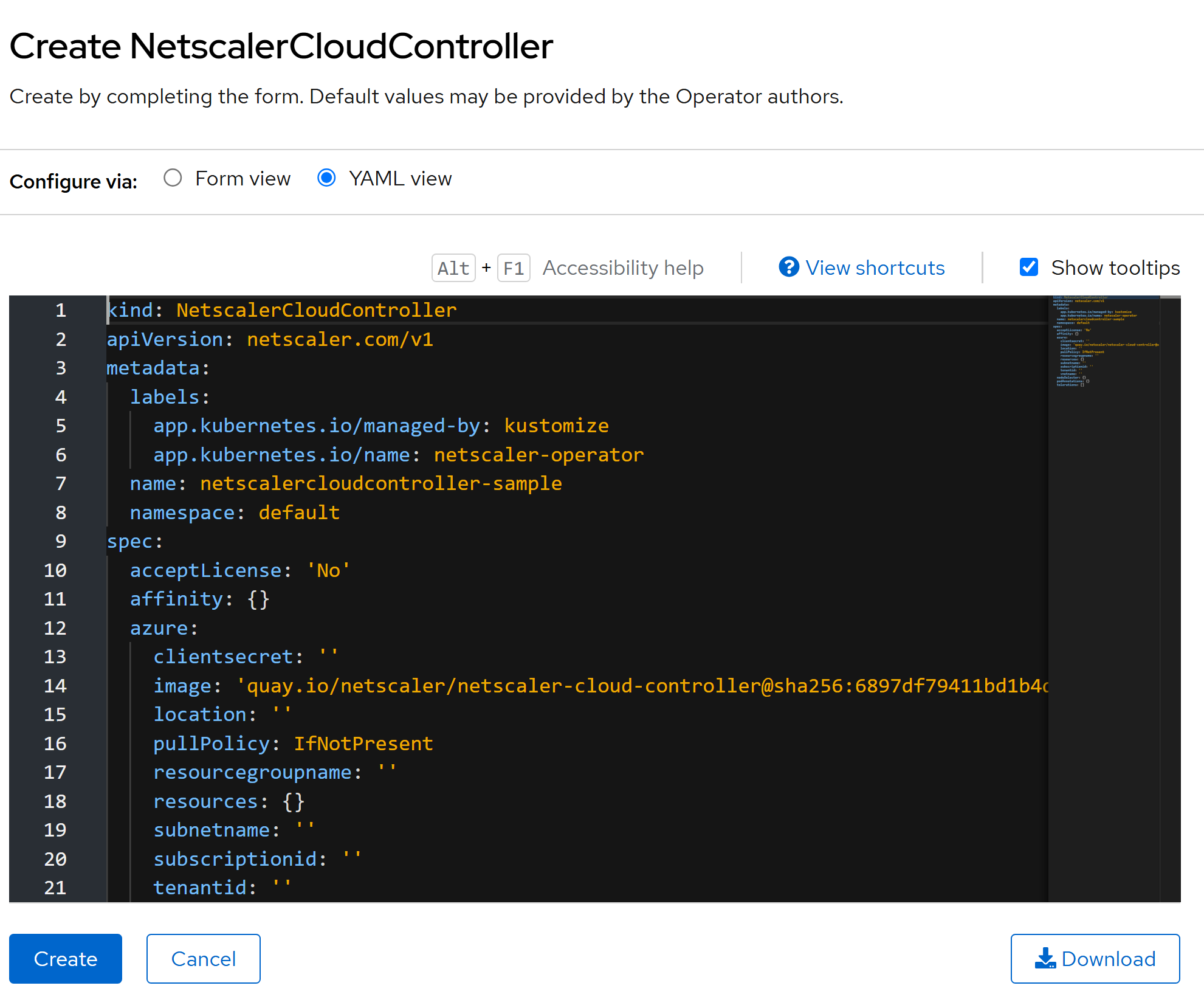 Create cloud controller