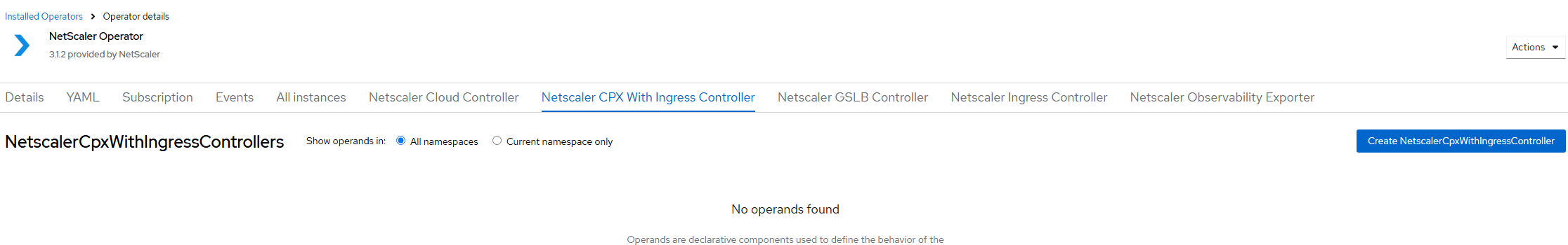 deploy CPX with Ingress Controller