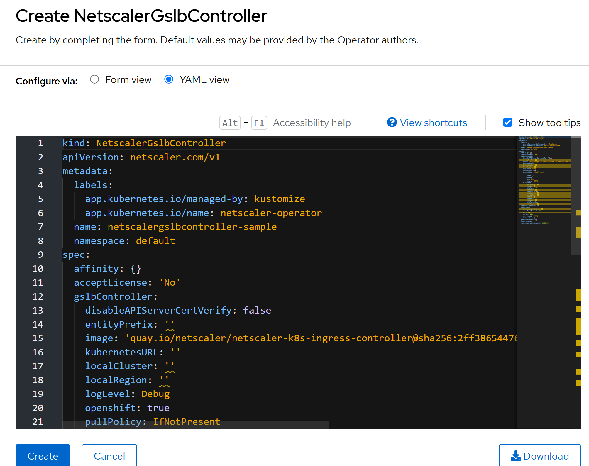 NetScaler Ingress Controller Instance