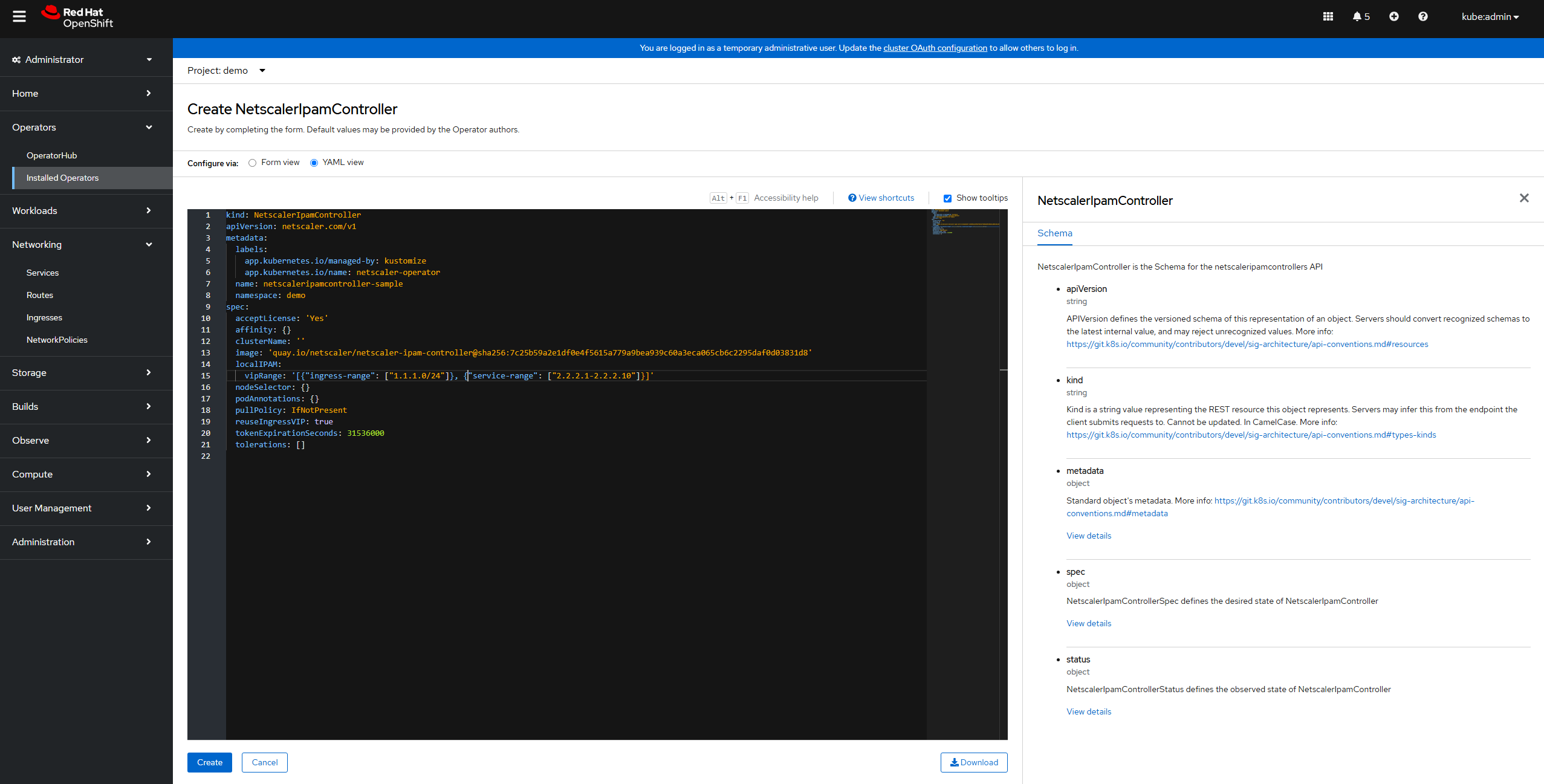 Deploy NetScaler IPAM Controller