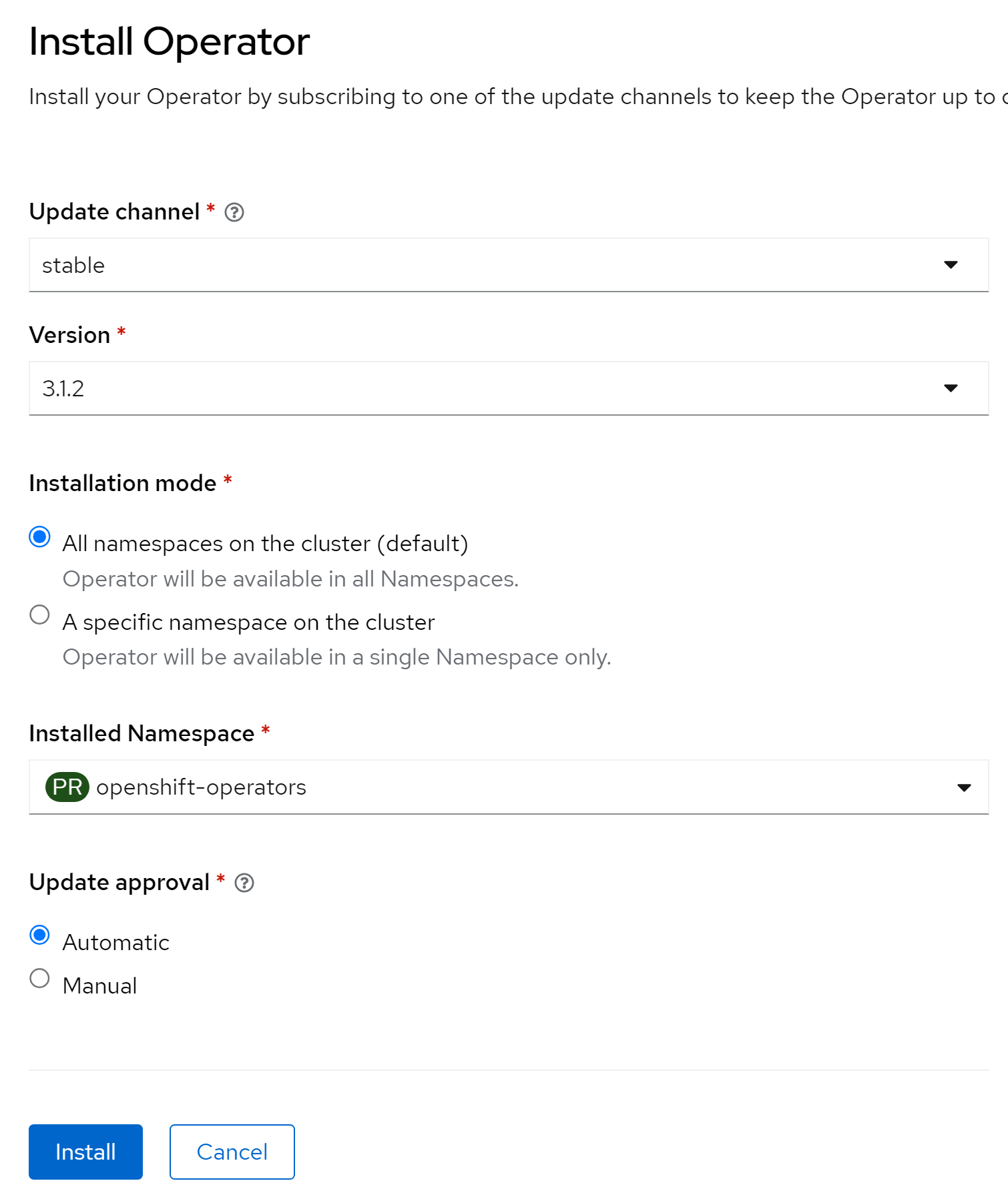 NetScaler Operator Subscription