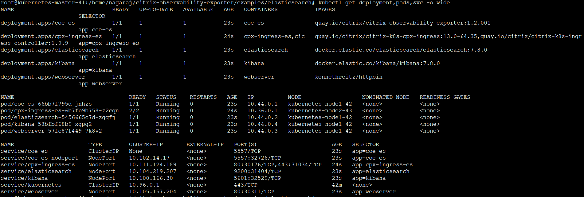 Sample output