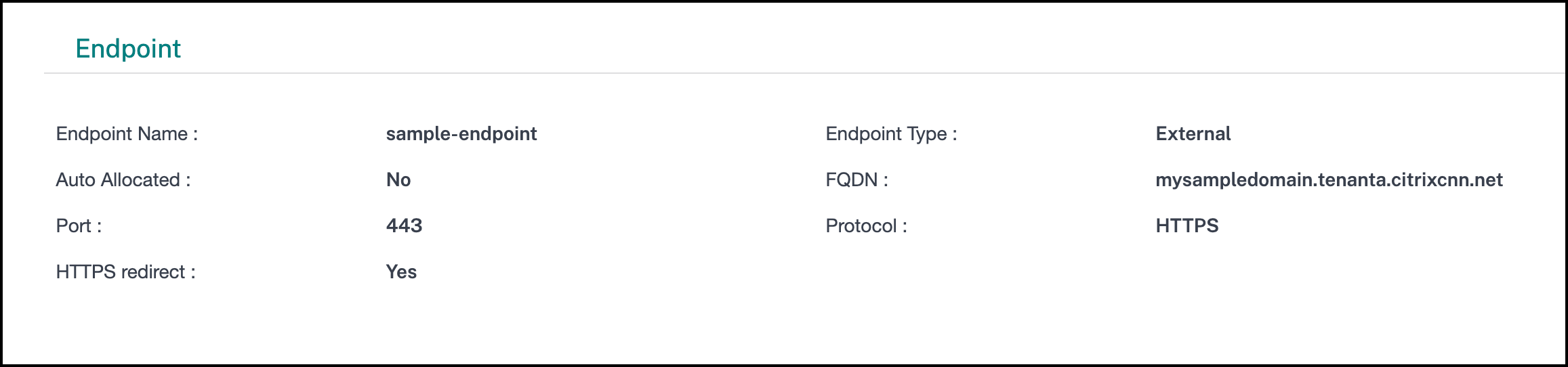 Endpoint detailed information