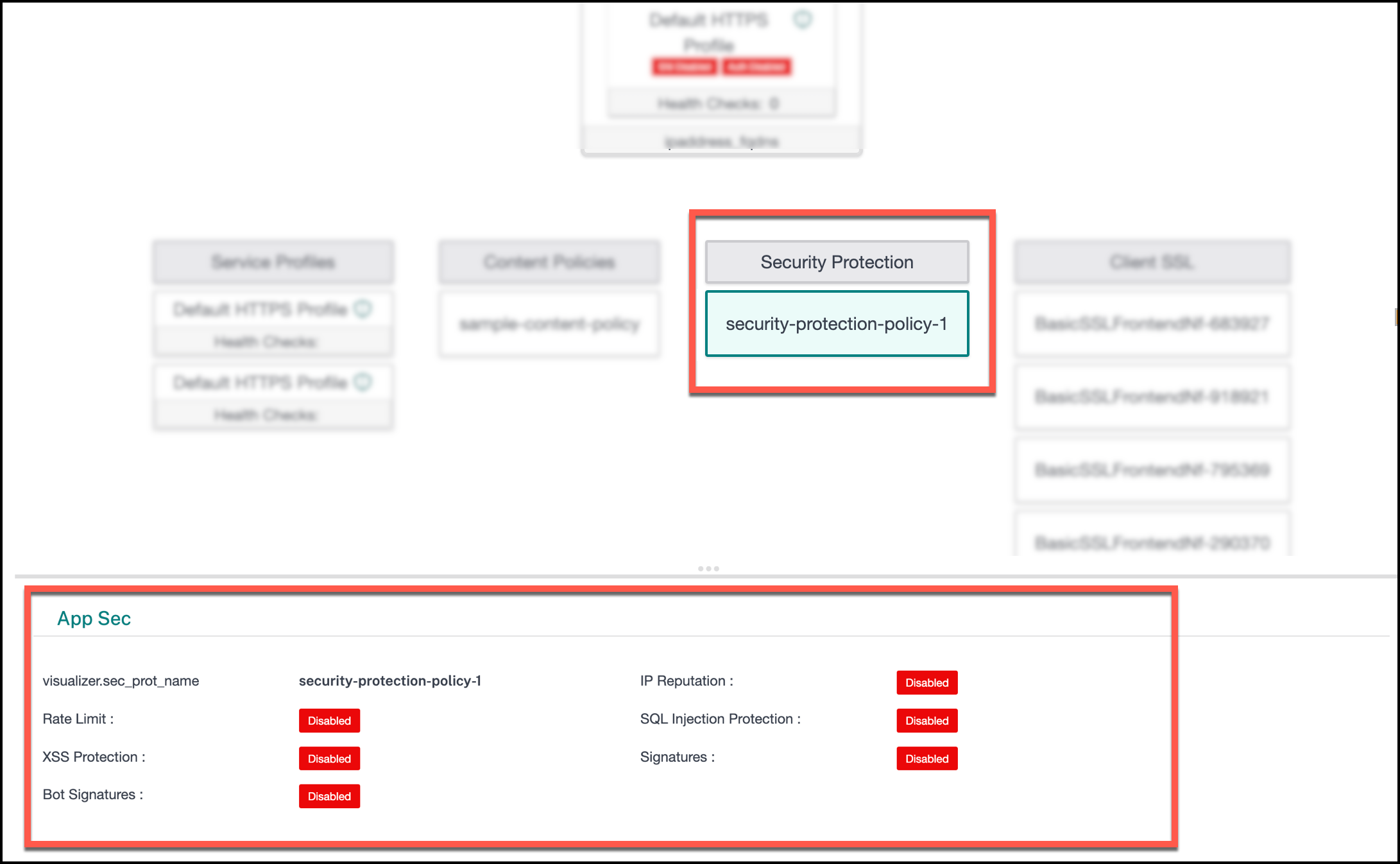 Application security information