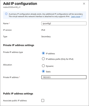 Add IP config
