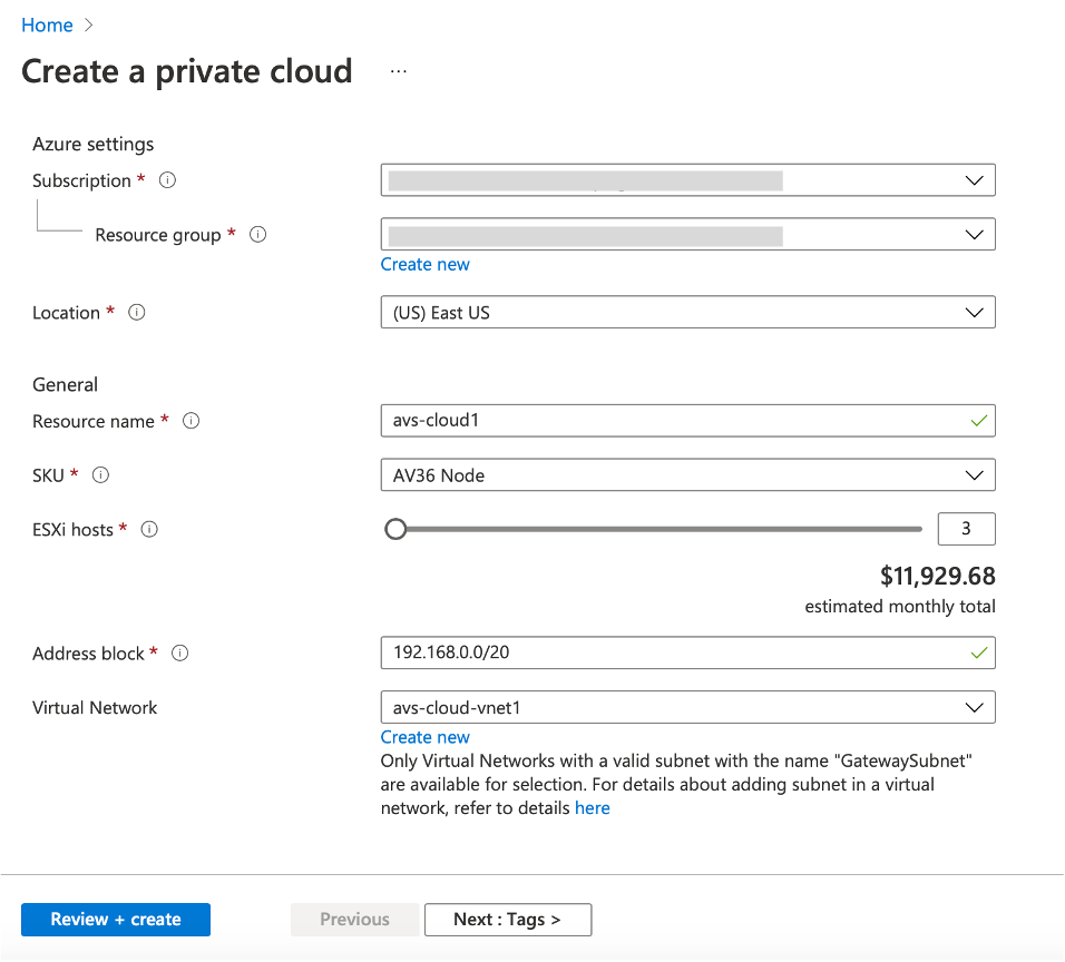 Private Cloud erstellen