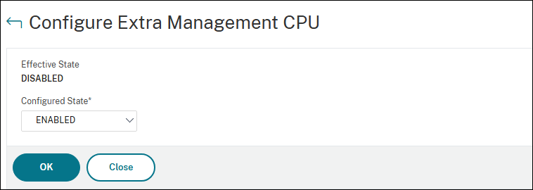 配置额外管理 CPU