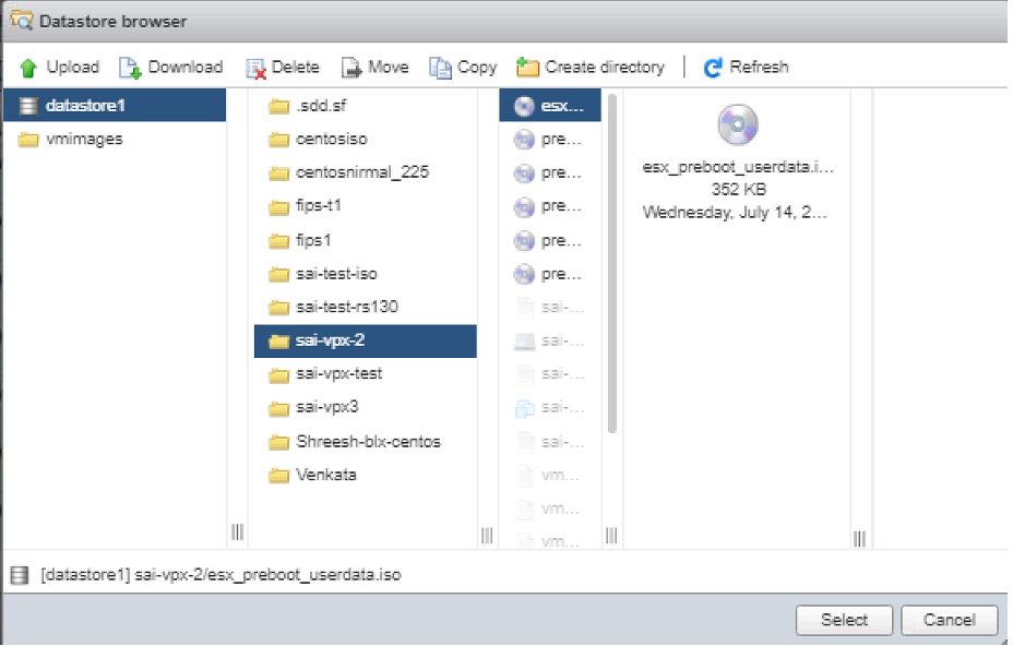 vSphere Clientのデータストア