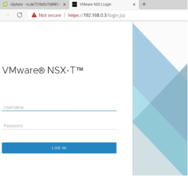 NSX-T Webクライアント
