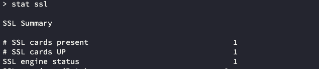 stat sslコマンドを実行します