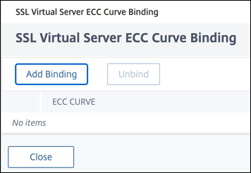 Fügen Sie eine ECC-Kurvenbindung auf virtuellen SSL-Server hinzu
