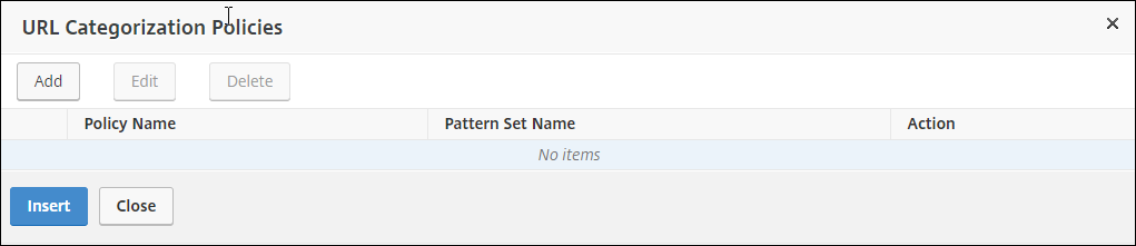 Add URL categorization policy