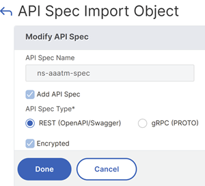 Import der API-Spezifikation