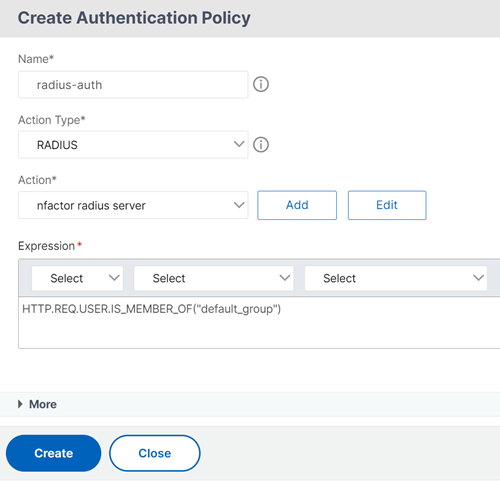 Select the policy for LDAP