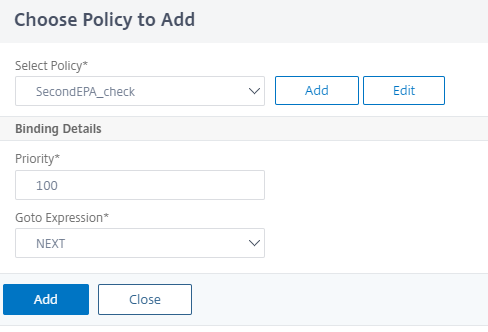 Click to add a policy
