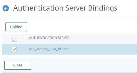 Unbind the nFactor flow from authentication virtual server