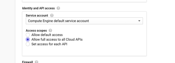 API en la nube de acceso completo