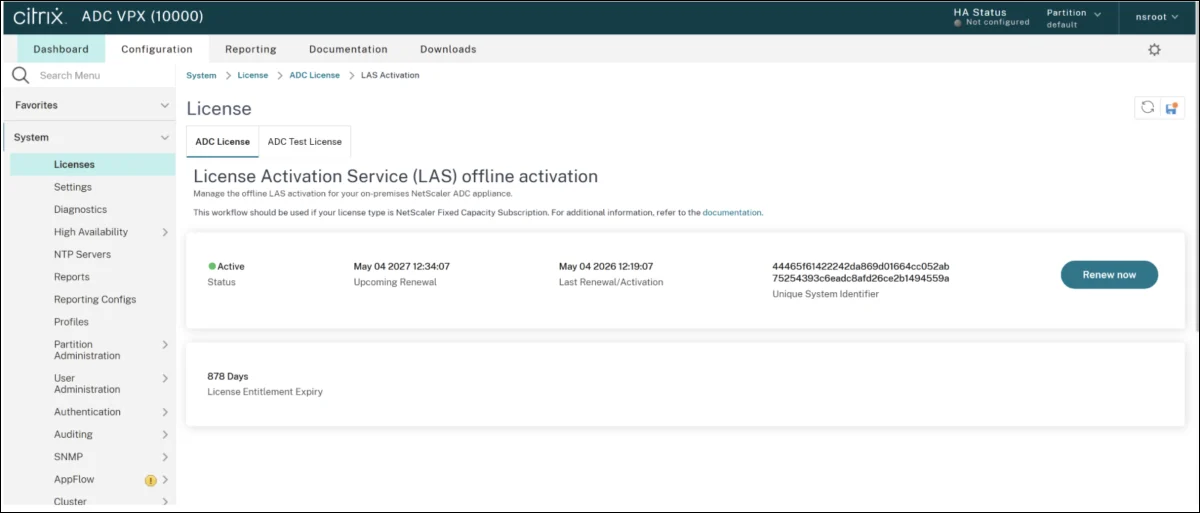 Monitor NetScaler ADC GUI