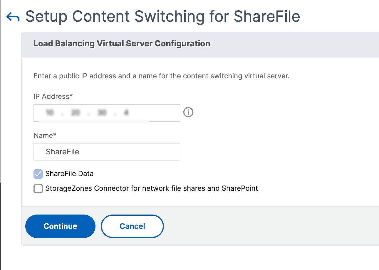 ShareFile cs virtual server