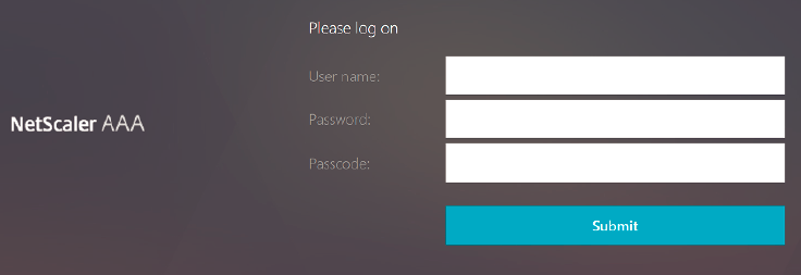 ADC authentication page