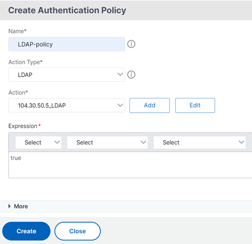 Create an auth policy
